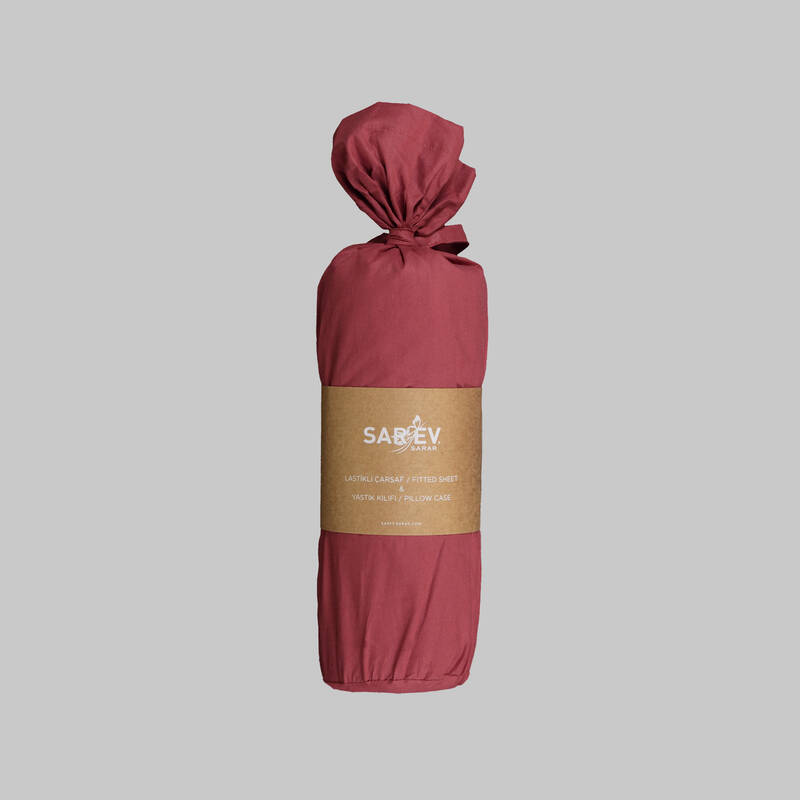Fitted Ranforce Çarşaf Seti Tek Kişilik Bordo - 1